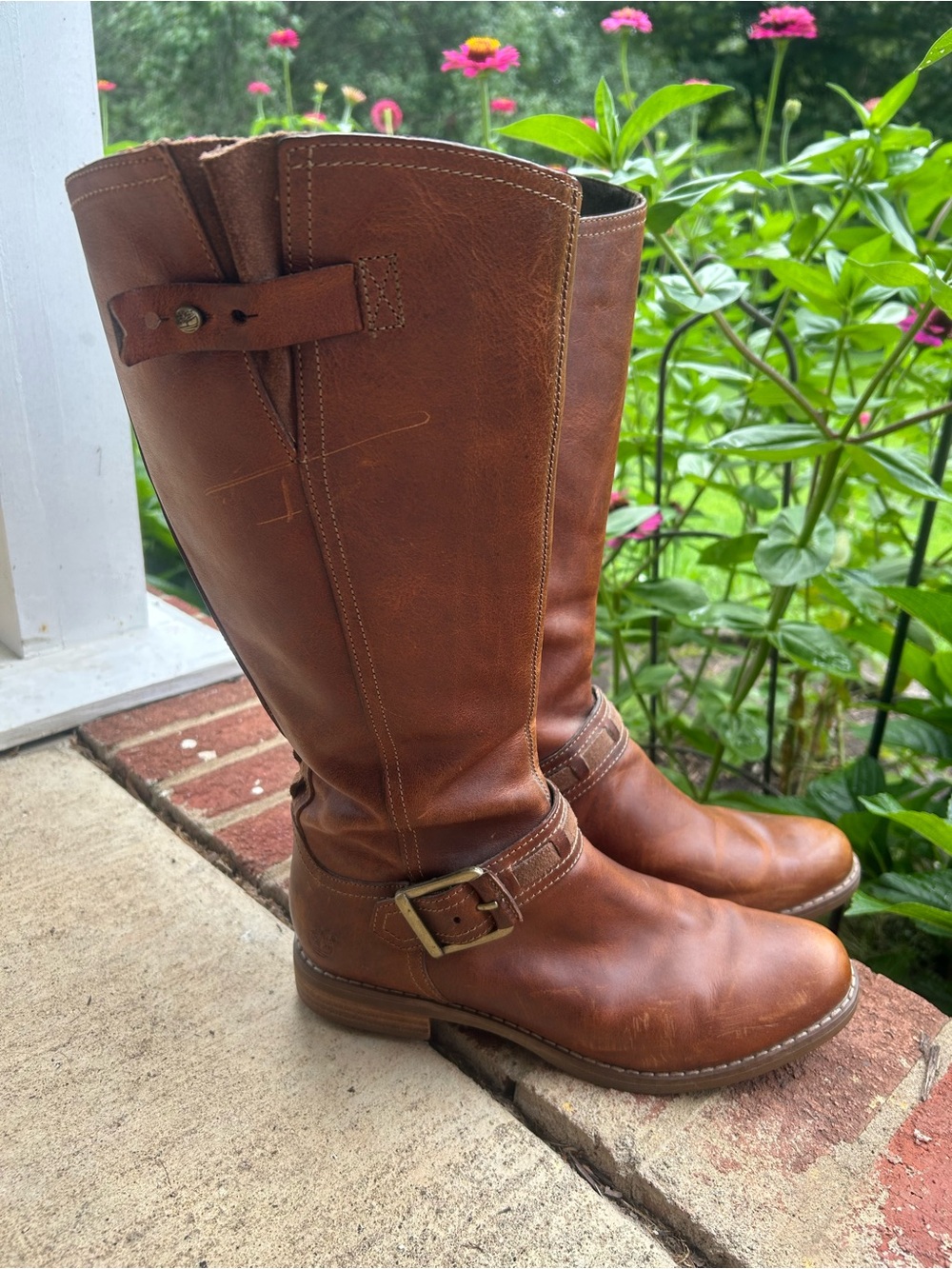 Classic Timberland Tall Leather Riding Boots - Brown
